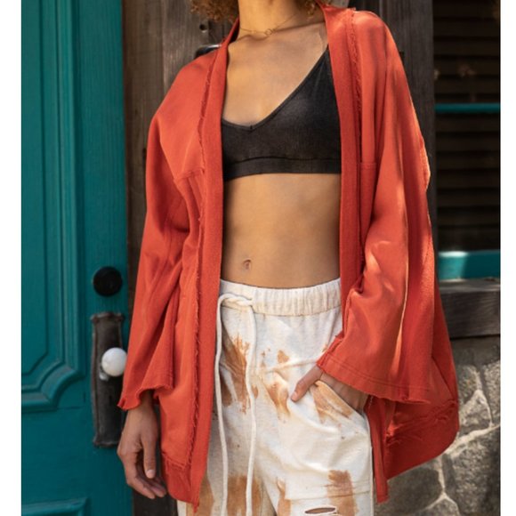 19107 POL French Terry Cardigan - Picture 3 of 5